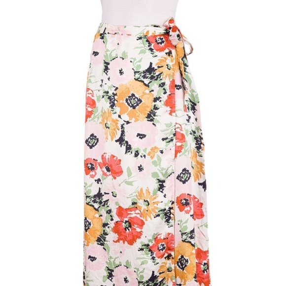 VOLCOM Women's Surfbird Skirt floral genuine wrap skirt 100% modal XS - Picture 3 of 6